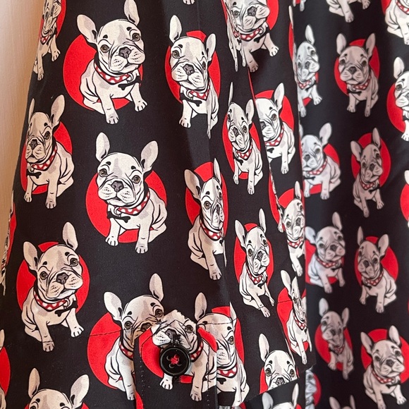 Maceoo Galileo Puppy Short Sleeve Button Down Shirt Red/Black Mens Size XL - Picture 10 of 10